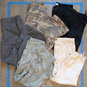 👖 Women’s Cargo Pants Lot - 5 Pairs • Baggy - American Eagle + more